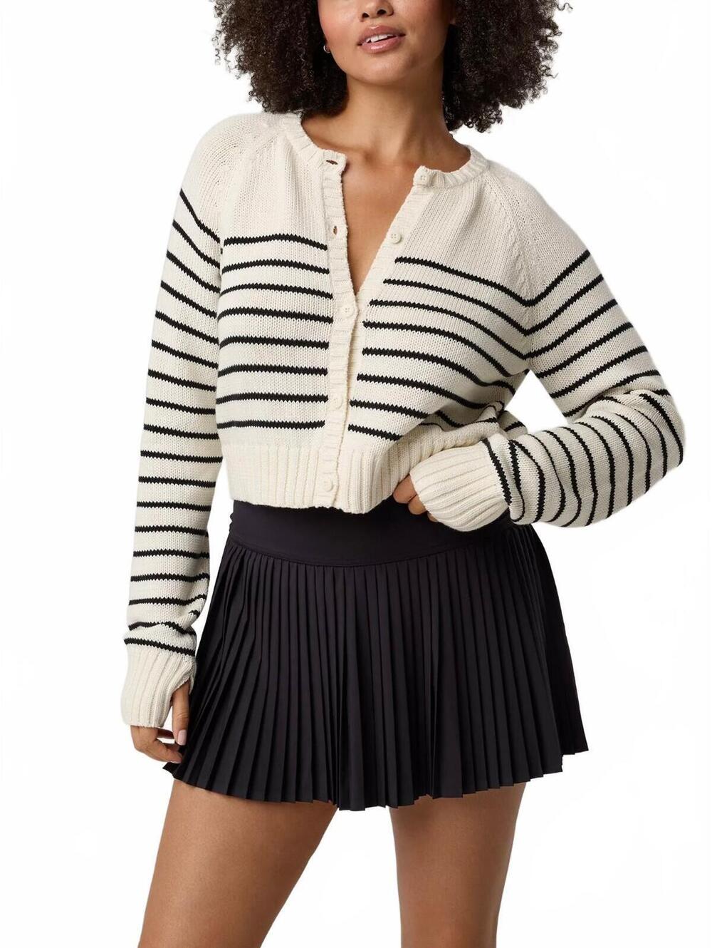 AE OFFLINE By Aerie All Aces Tennis Skort American Eagle NWT True Black Medium